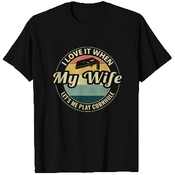Discover Cornhole Bean Bag Toss Lawn Game Husband Wife T Shirts