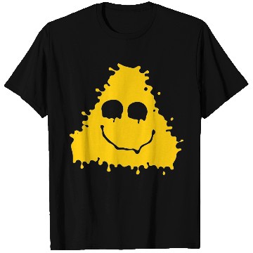 Discover Yellow Smile Face triangle T Shirts