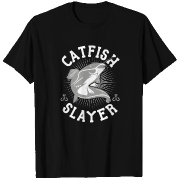 Discover Catfish Slayer - Wels Catfish Hunter T Shirts