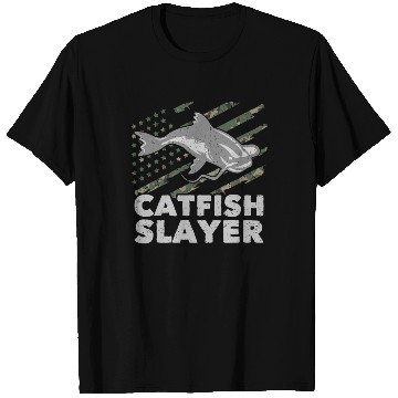 Discover Catfish Slayer - Wels Catfish Hunter T Shirts