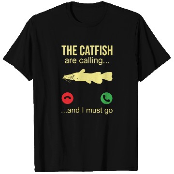 Discover Catfish Phone Call - Blue Catfish Slayer T Shirts