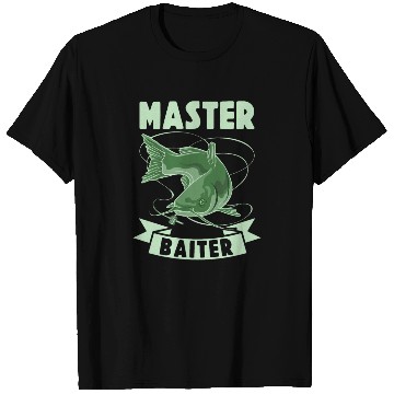 Discover Master Baiter - Wels Catfish Hunter T Shirts