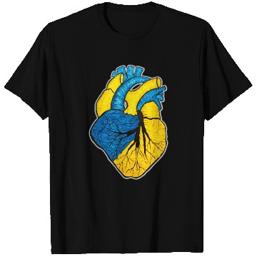 Discover Ukrainian heart. Stand with Ukraine. UA flag T Shirts