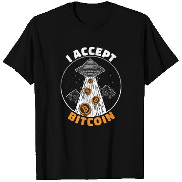 Discover Cryptocurrency I Accept Bitcoin UFO T Shirts
