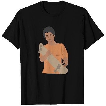 Discover Young boy with skateboard T Shirts