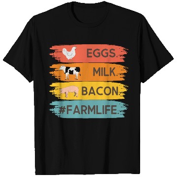 Discover FARMLIFE EGGS MILK BACON 2 T Shirts