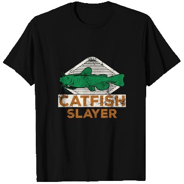 Discover Catfish Slayer - Wels Catfish Hunter T Shirts