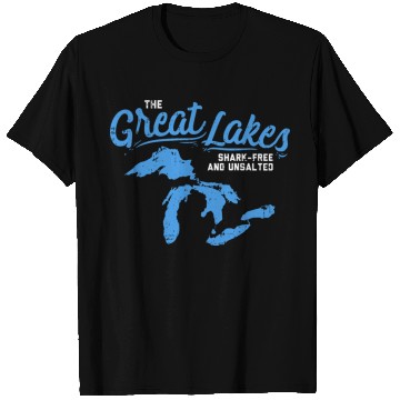 Discover Great Lakes Shark Free & Unsalted Summer Vacation T Shirts