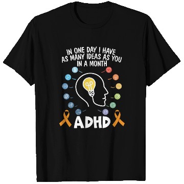 Discover ADHD Warrior Embrace Neurodiversity ADHD Awareness T Shirts