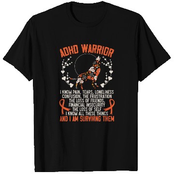 Discover ADHD Warrior Embrace Neurodiversity ADHD Awareness T Shirts