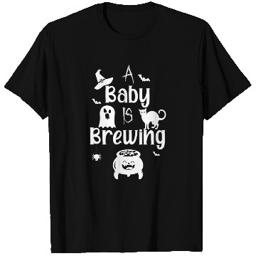 Discover A Baby Is Brewing Maternity Halloween Women Funny T Shirts