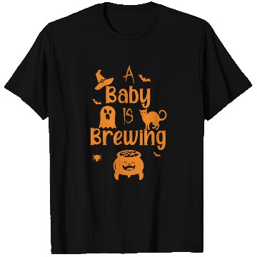 Discover A Baby Is Brewing Maternity Halloween Women Funny T Shirts