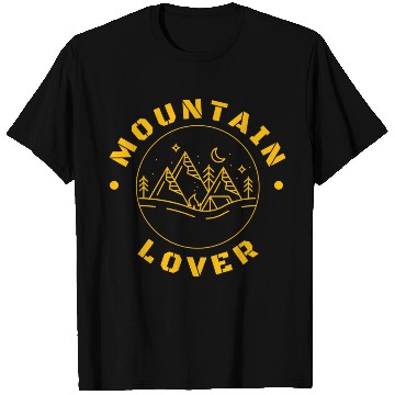 Discover Mountain Lover Yellow T Shirts