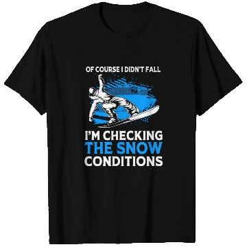 Discover If Course I Didnt Fall Funny Snowboarding For Men T Shirts