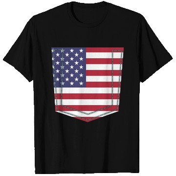 Discover USA pocket flag T Shirts
