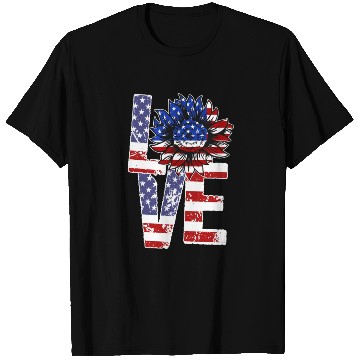 Discover Love Sunflower USA 4th of July Pride T Shirts