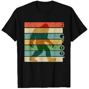 Discover Bigfoot Retro Vintage Sasquatch Yeti Rainbow T Shirts