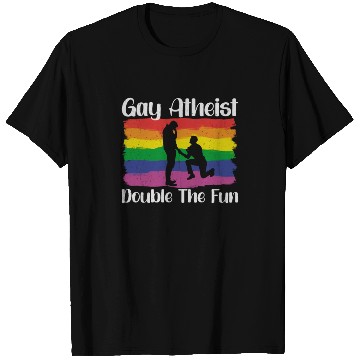 Discover Gay LGBTQ Atheist Atheism Anti Religion Securalism T Shirts