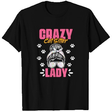Discover Crazy Cat Lady Funny Animal Sitting Humor For A T Shirts