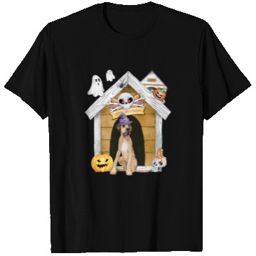 Discover Halloween Great Dane Dog Witch T Shirts