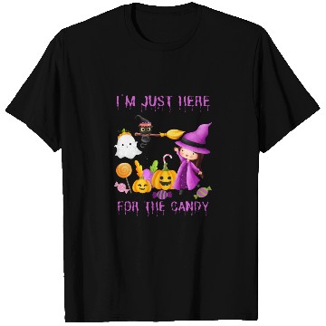Discover Halloween Spirit - I'm Just Here for the Candy T Shirts