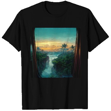Discover Paradise island painting T Shirts