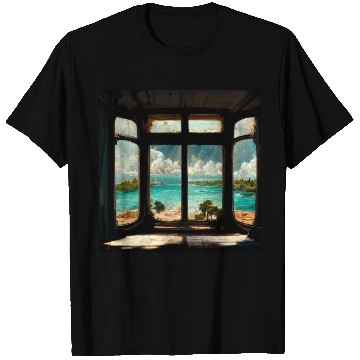 Discover Paradise island painting T Shirts