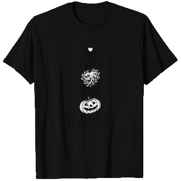 Discover Peace, Love, Halloween, Funny saying halloween T Shirts