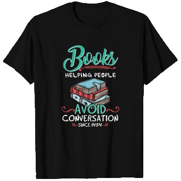 Discover Books Helping People Avoid Conversation 1454 Libra T Shirts