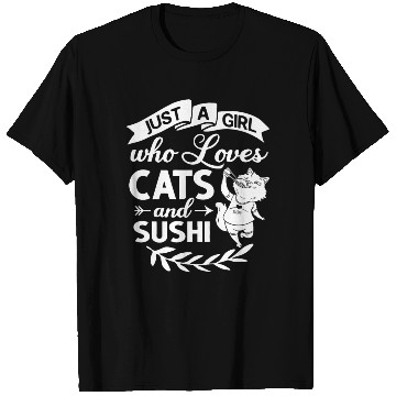 Discover Cat Sushi Japanese Rice Roll Nigiri Bowl Maker T Shirts
