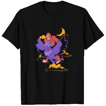 Discover Bigfoot Riding Mothman Funny Cryptozoology T Shirts