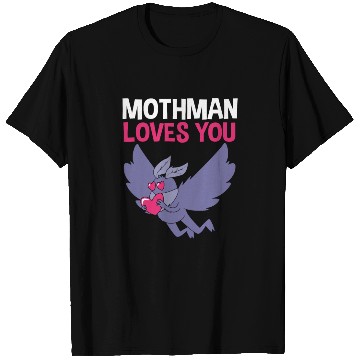 Discover Mothman Loves You Valentines Day Cryptid For Women T Shirts
