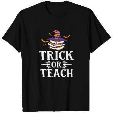 Discover Trick Or Teach Witch Book Halloween Teacher T Shirts