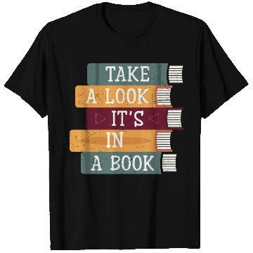 Discover Take A Look It's A Book Retro Rainbow Reading T Shirts