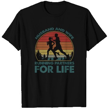 Discover Husband And Wife Running Partners For Life Funny T Shirts