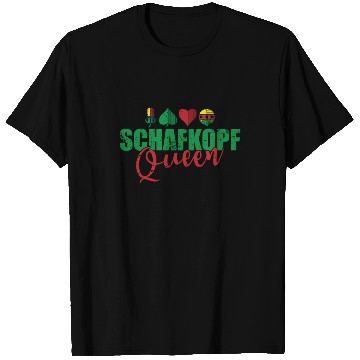 Discover Schafkopf Queen Card Game playing Card T Shirts