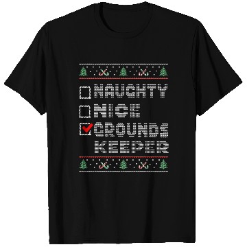 Discover Naughty Nice Groundskeeper, Matching Christmas T Shirts