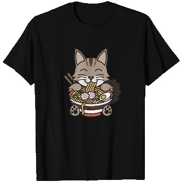 Discover Maine Cat Ramen Noodles T Shirts