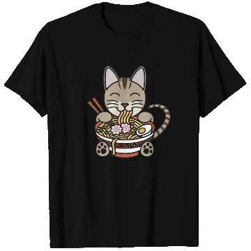Discover Devon Rex Cat Ramen Noodles T Shirts