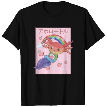 Discover Kawaii Axolotl Strawberry Milk Gay Pride T Shirts
