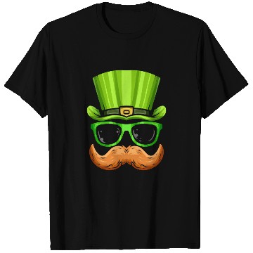 Discover Red Beard Green Hat And Glasses Costume For St. T Shirts