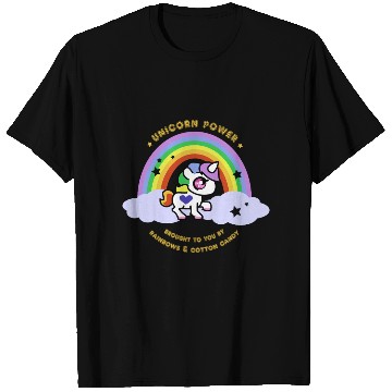Discover Unicorn Power by Rainbows and Cotton Candy T Shirts