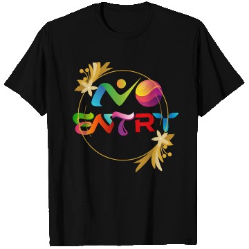 Discover No entry writing capital letter T Shirts