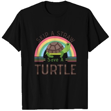 Discover Rainbow Skip A Straw Save A Turtle Turtles Lover T Shirts