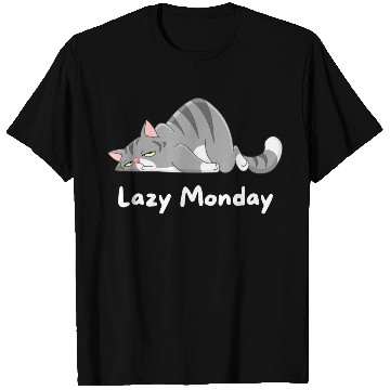Discover Lazy Monday , sleeping cat , Cute Cat T Shirts