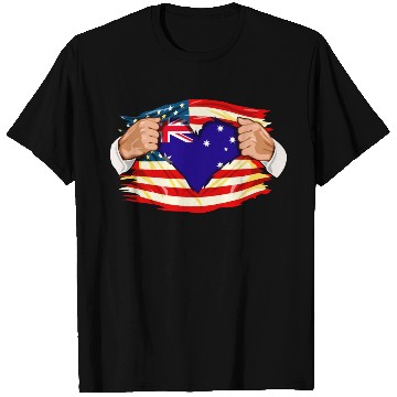 Discover Australian Who Live in Australia Flag T Shirts