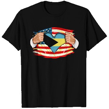 Discover Bahamian Who Live in America Bahamas Flag T Shirts