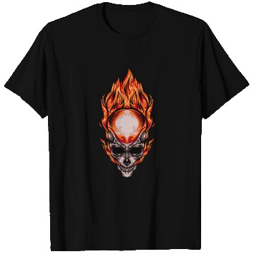 Discover skull fire T Shirts