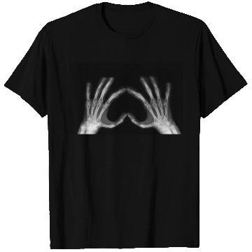 Discover Skeleton Hand Heart Sign Bones Funny Halloween T Shirts