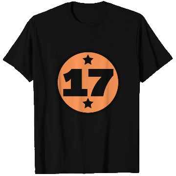 Discover 17 Circle Orange Black Birthday Age T Shirts